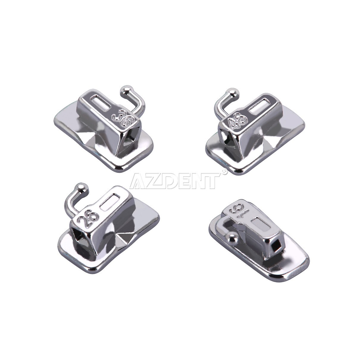10X AZDENT Dental Orthodontic Self-Ligating Braces Brackets Roth.022 Hooks 3-4-5