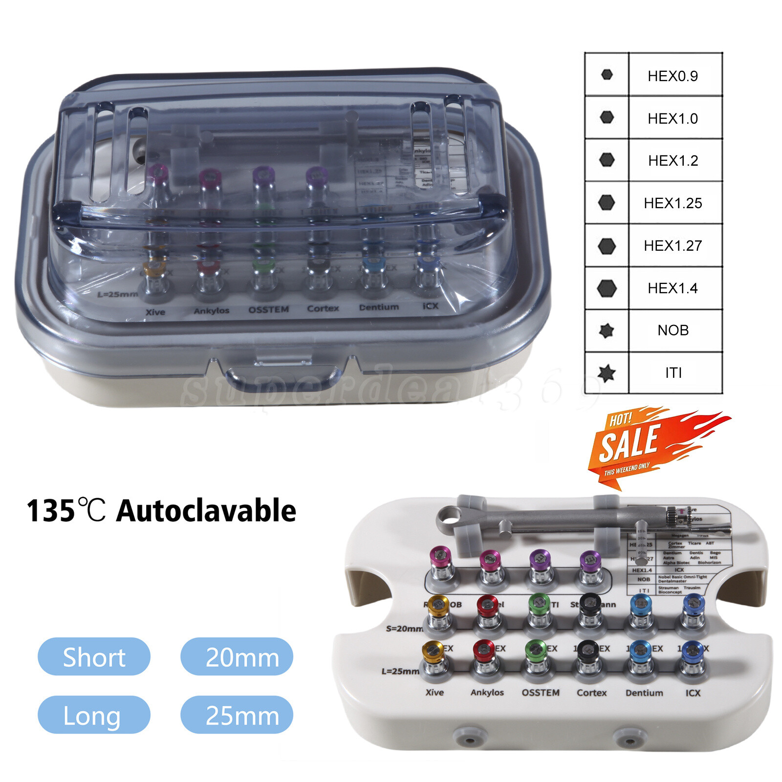 Dental Universal Implant Prosthetic Kit Torque Wrench Screw Drivers Remover USA