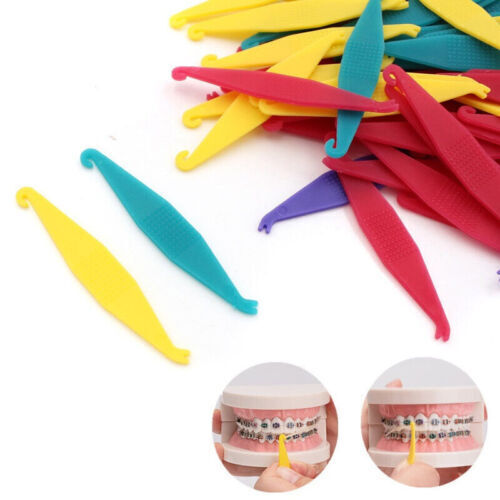 Dental Orthodontic Elastic Placer Elastic Rubber Band Placers Mixed Color