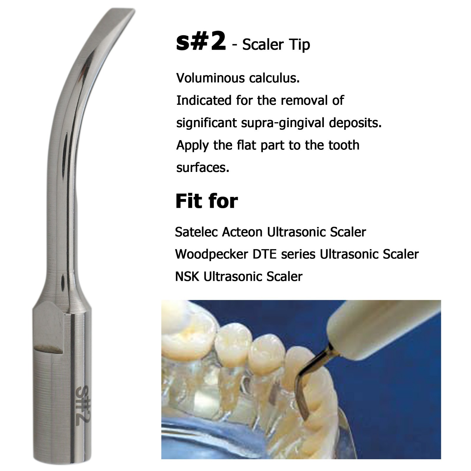 DTE HD-7L / Satelec ACTEON Newtron Handpiece Ultrasonic Piezo Scaler Tips H3 10Z