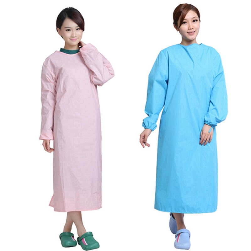 Long Medical Doctor Nurse Surgeon Isolation Coat Unisex Surgical Gown Reusable