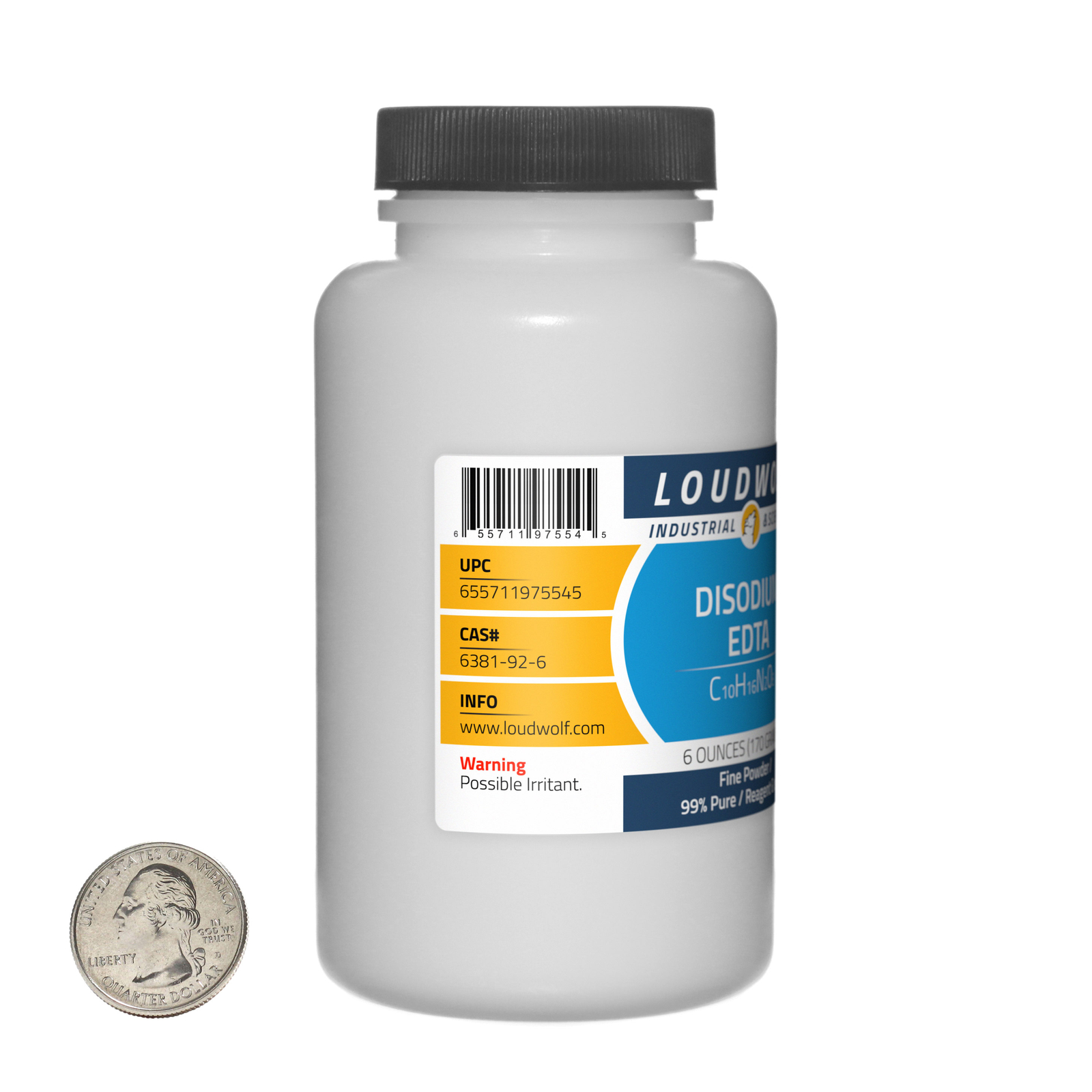 Disodium EDTA / 1.1 Pounds / 3 Bottles / 99% Pure Reagent Grade / Fine Powder