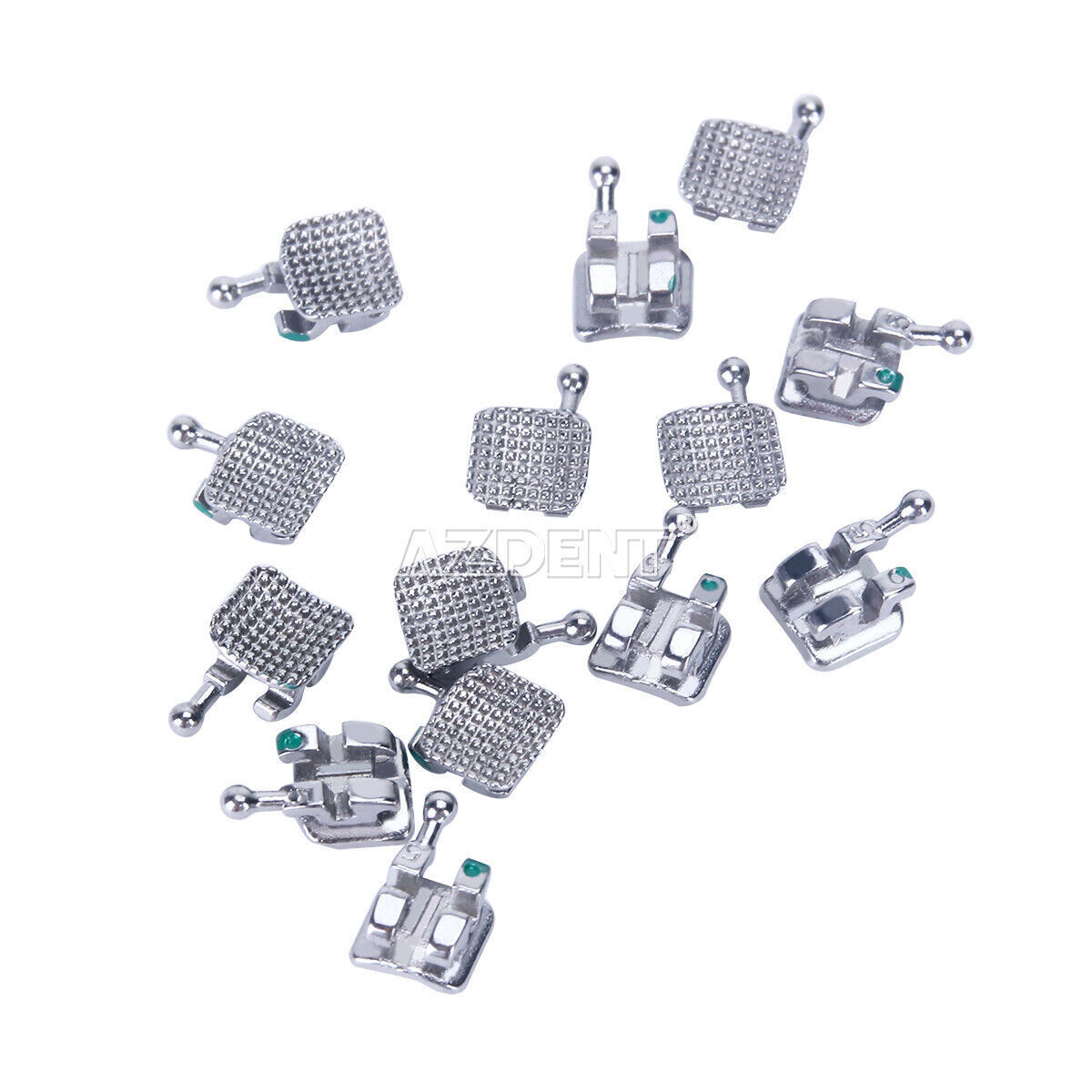 Dental Orthodontic Metal Brackets Braces Mini MBT Roth 022 Hooks 345 AZDENT