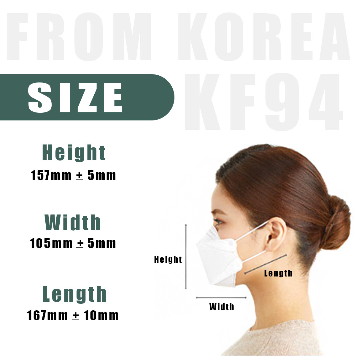 20 PACK! Kids KF94 Green Face Mask Protective Cover Comfortable Breathable
