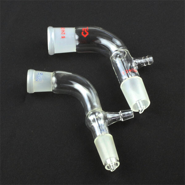 Glass Vacuum Tube Lab Glassware Chemistry Adapter 105 Bend Take-off