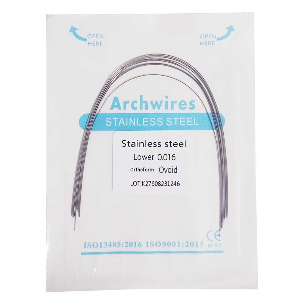 10pcs/pack Dental Orthodontic Stainless Steel Round Arch Wire Ovoid Form