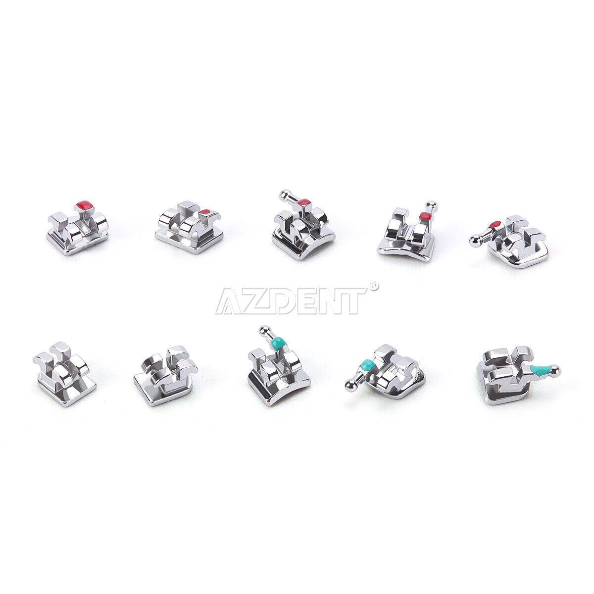 Dental Orthodontic MIM Mini Monoblock Brackets Roth/MBT Slot.018/0.022 Hooks 345