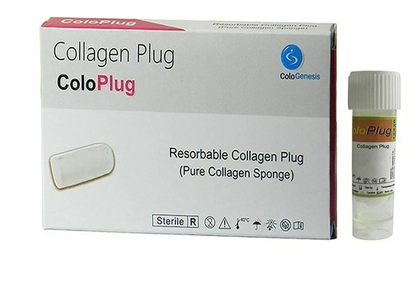 Pack of 10 Cologenesis Colo Plug Sterile Collagen Sponge 8x20mm