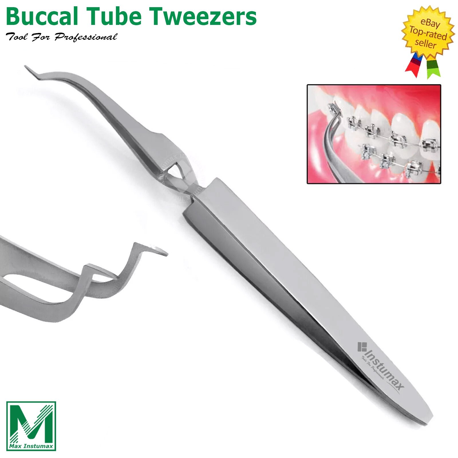 Dental Buccal Tube Tweezers Slim Orthodontic Bracket Holding Placing CE