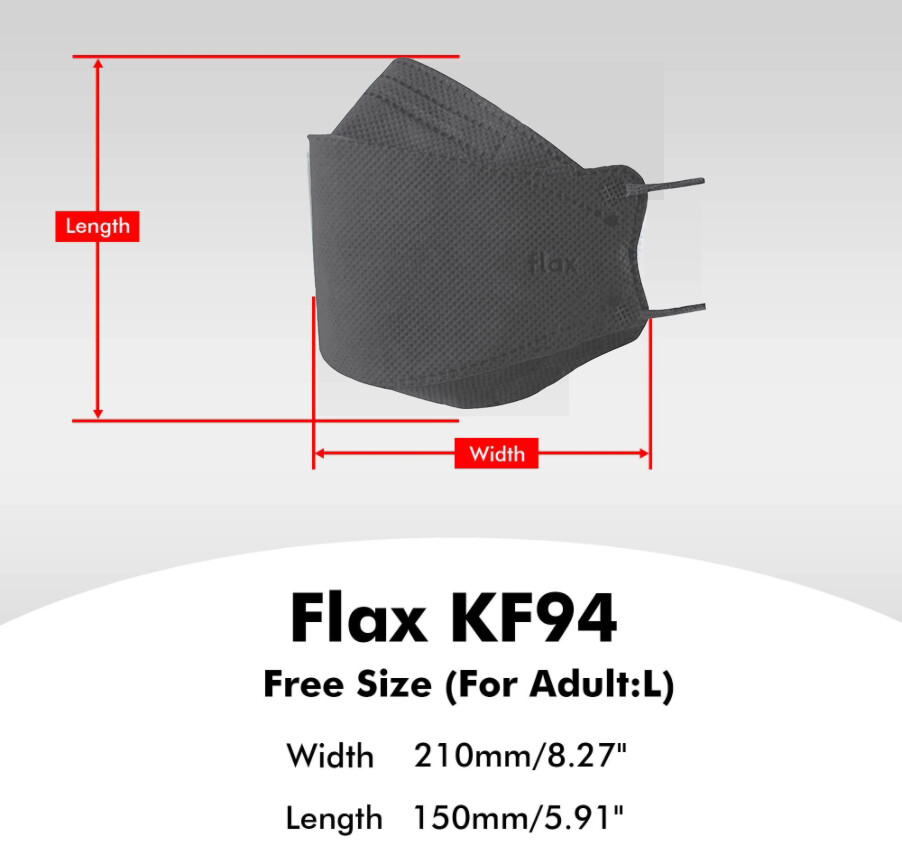 KN FLAX KF94 Korean Face Mask Made in Korea Medical Respirators Protective Large