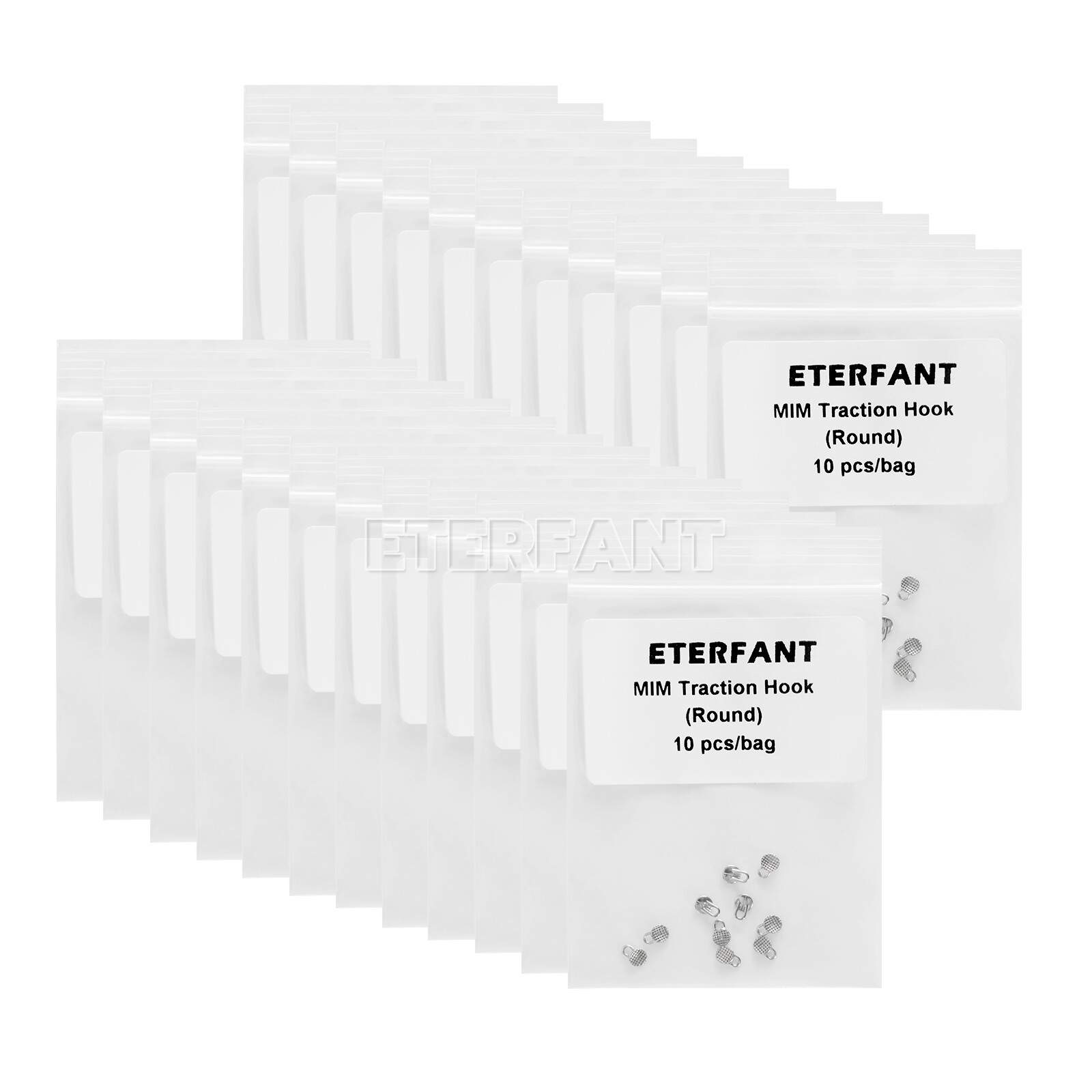 ETERFANT Dental Ortho Lingual Button Bondable Rectangular/Round Traction Hook