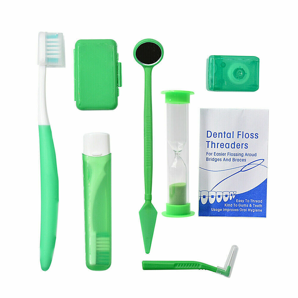 Dental Orthodontic Wax/Teeth Oral Care Orthodontic Kit Brush Floss Thread Mirror