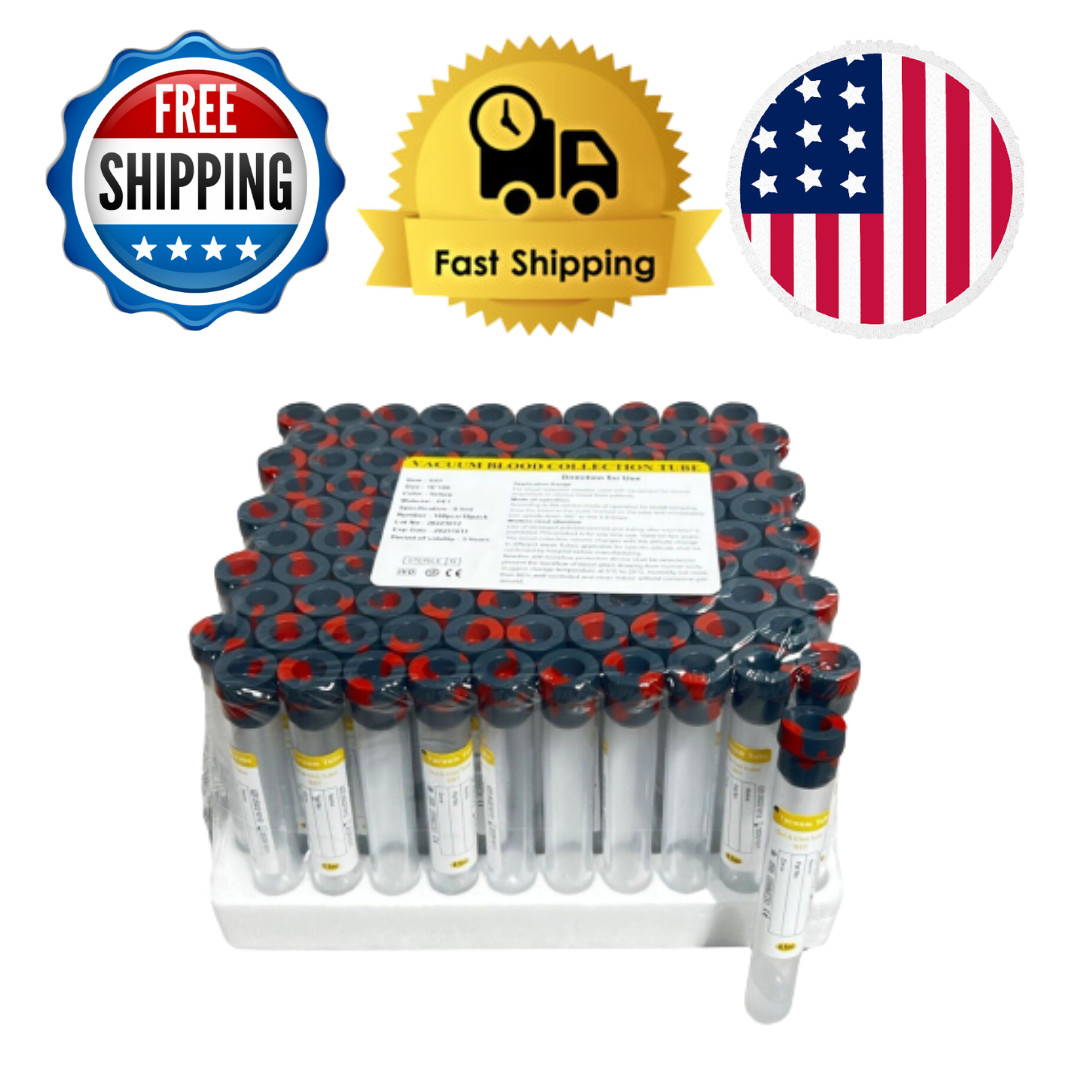 200 Pcs/2 Racks Vacuum Gel Tubes SST, Tiger top, 16x100mm 8.5mL, EXP 10/2025