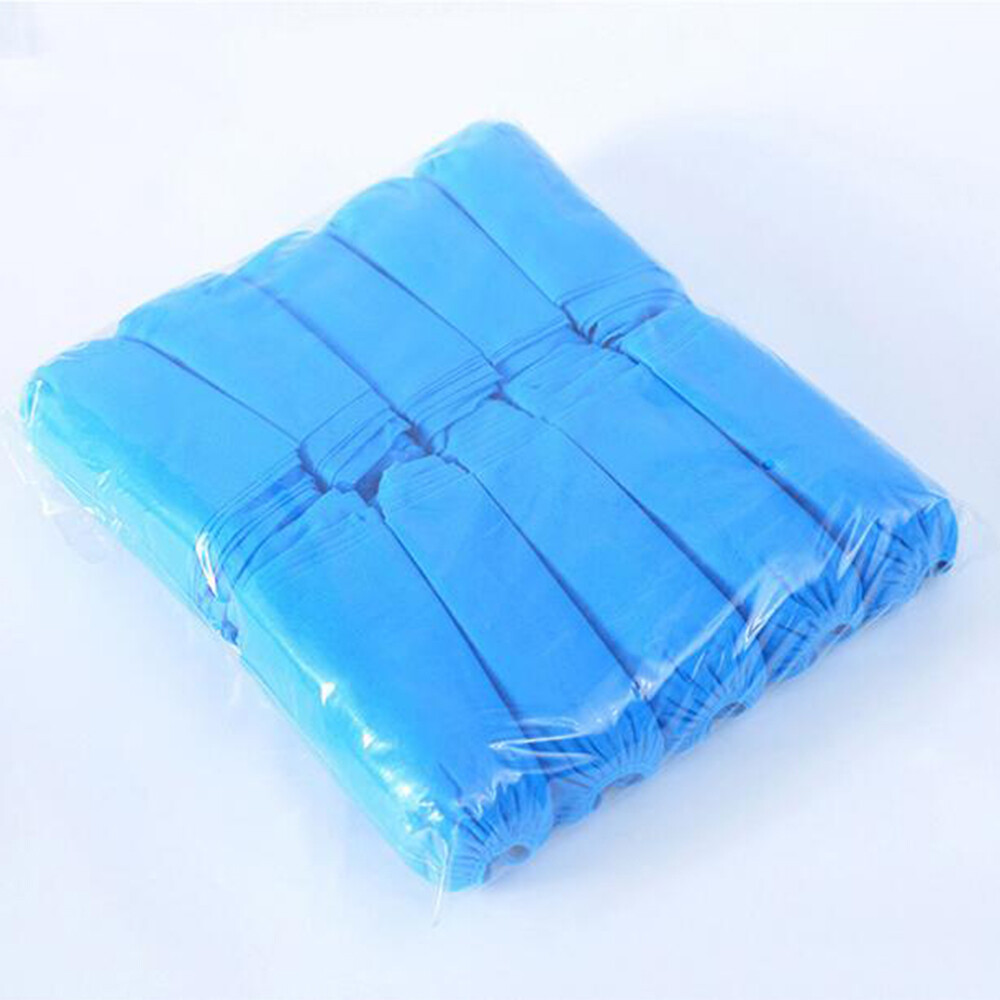 TECHTONGDA 100pcs Disposable High-quality Blue Non-woven Fabric Shoe Covers