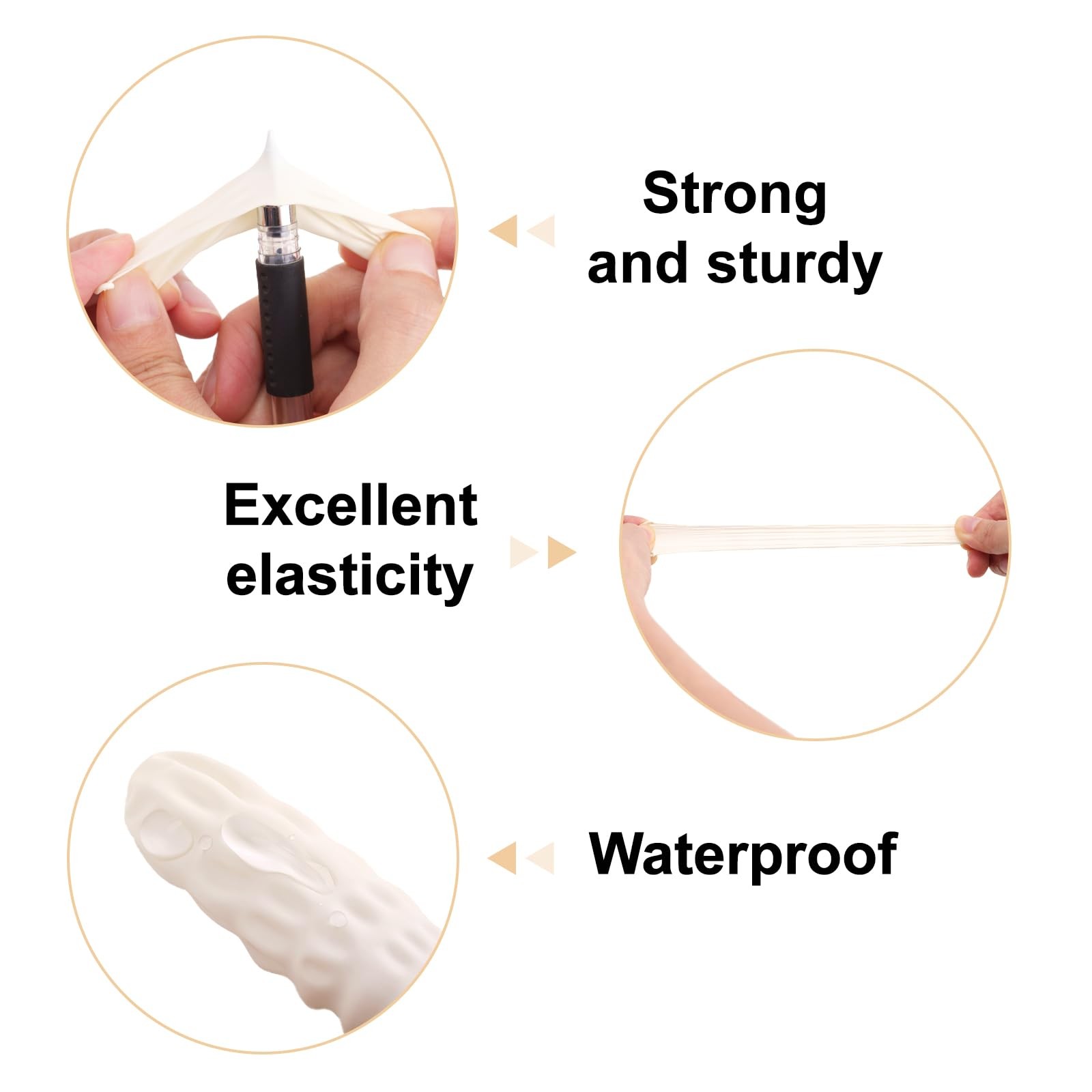 G2PLUS Disposable Latex Finger Cots Rubber, 205 Count (Pack of 1), White