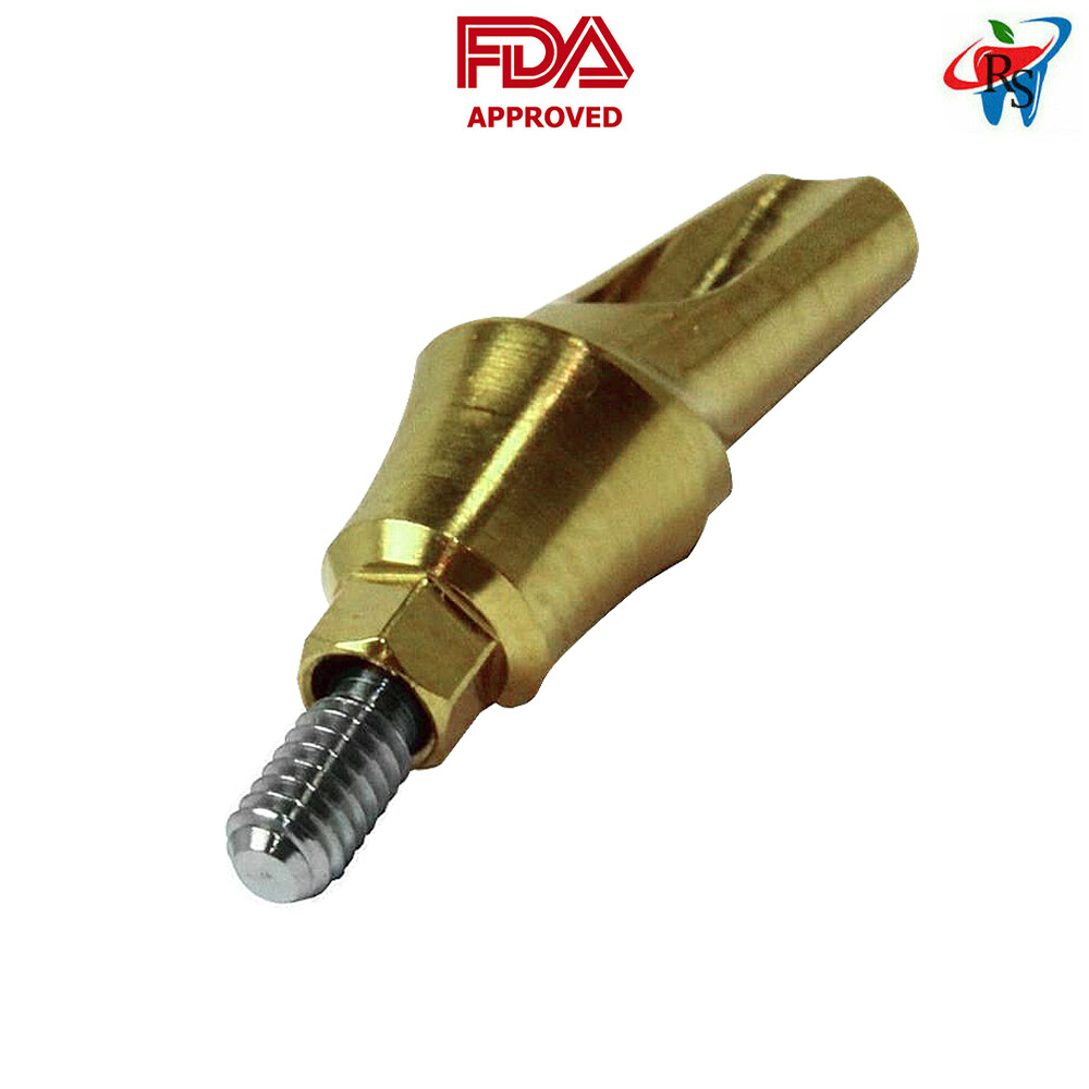 5pcs DSI Abutments Concave Anatomic Angulated 15° Titanium Int Hex 1-4mm