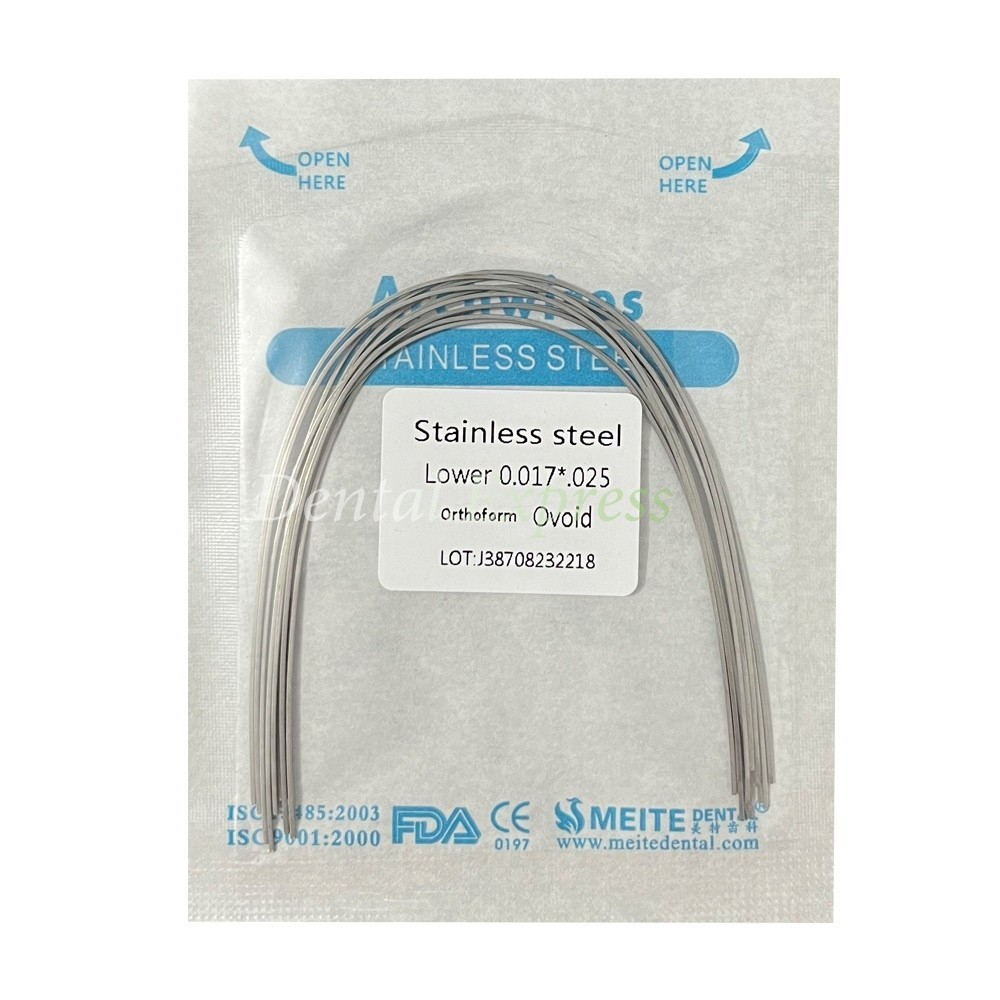 Dental S.S Orthodontic Arch Wire Stainless Steel Round Rectangular Ovoid Form