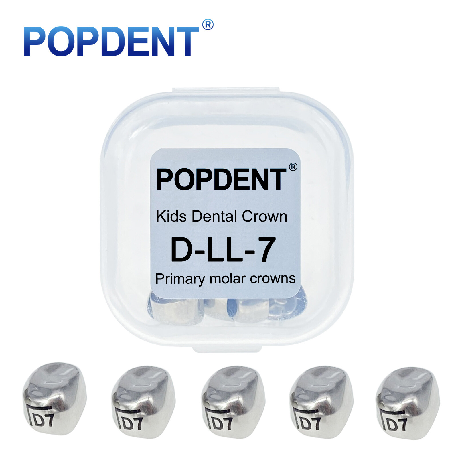 5Pcs Dental Kids Crown Primary Molar Pediatric Crowns stainless steel 48 Sizes