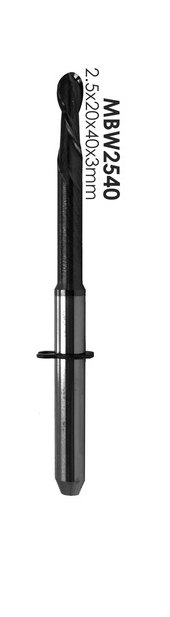 Wieland Cad Cam Dental Bur to mill Zirconia 2.50 x 20.0 x 40 x 3mm