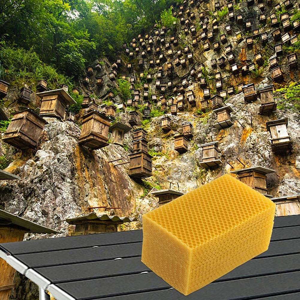 Craft and Bee Supplies Natural Beeswax Foundation Pack of 30 Size 9×13 2cm