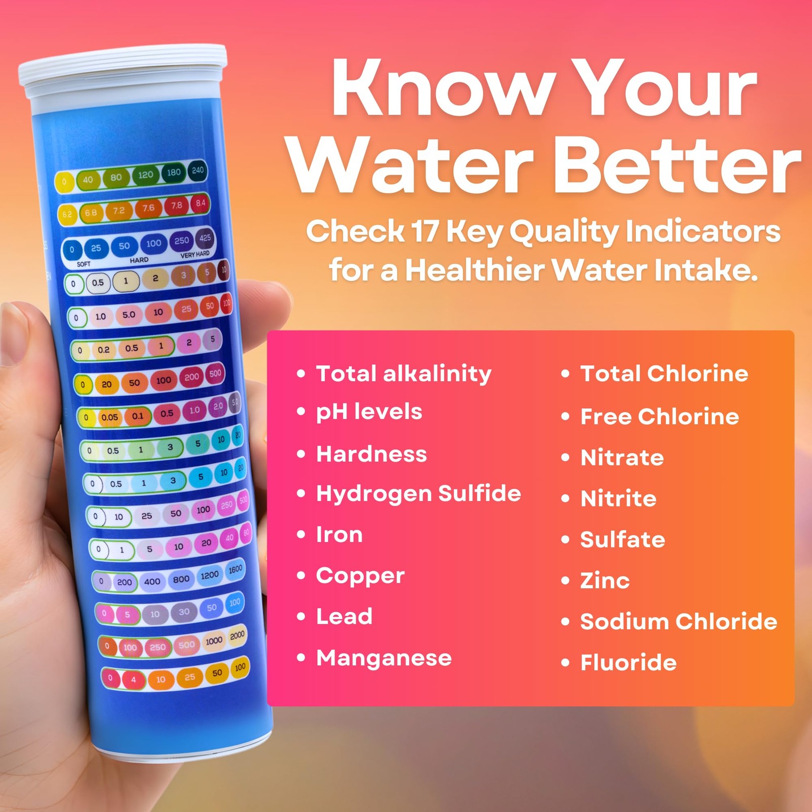 17-in-1 Drinking Water Test Kit -125 Parameters Tests Strips for Home, Tap…