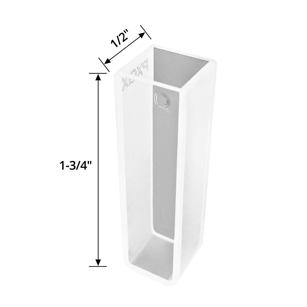 10mm Square UV Quartz Cuvettes 2-Pack, Sealable, 190-2500nm, 2 Clear Sides UVVIS