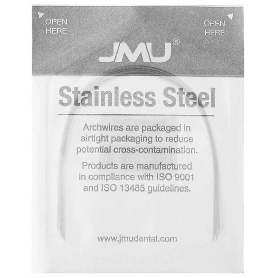 JMU MU Stainless Steel Archwire, .017″ x .025″ Lower, 10/Pk