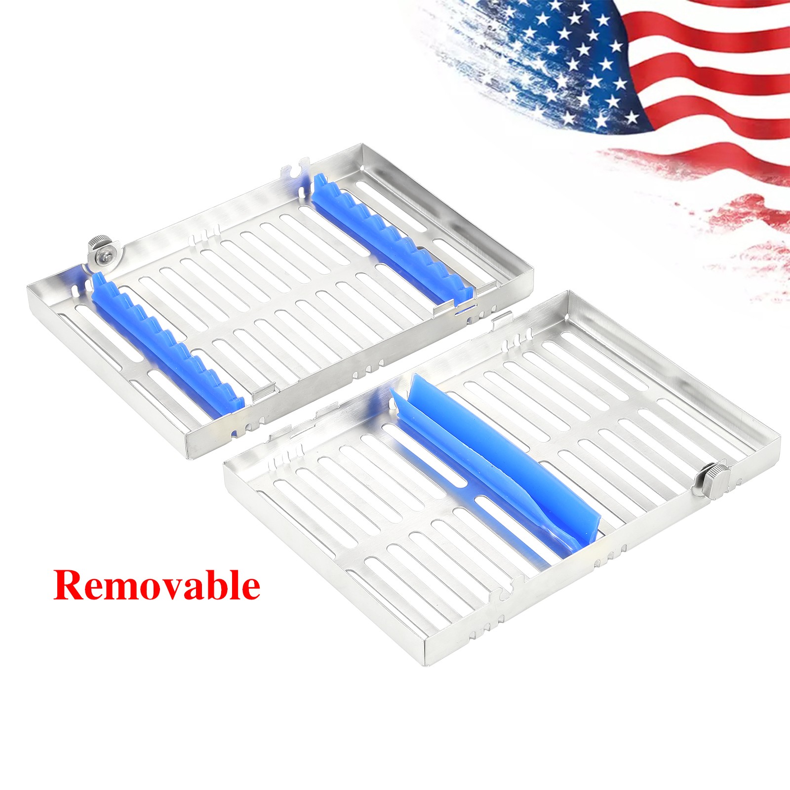 Dental Autoclave Sterilization Cassette Rack Box Tray For 10 Instrument