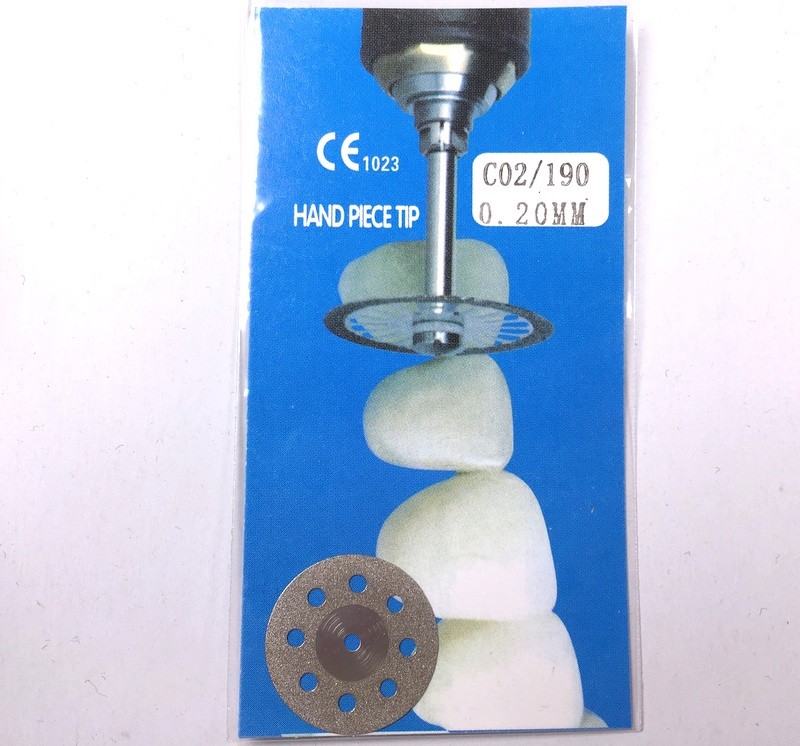 5Pcs Dental Diamond Disc Wheel Porcelain Teeth Cutting Polishing Discs 190*0.2mm