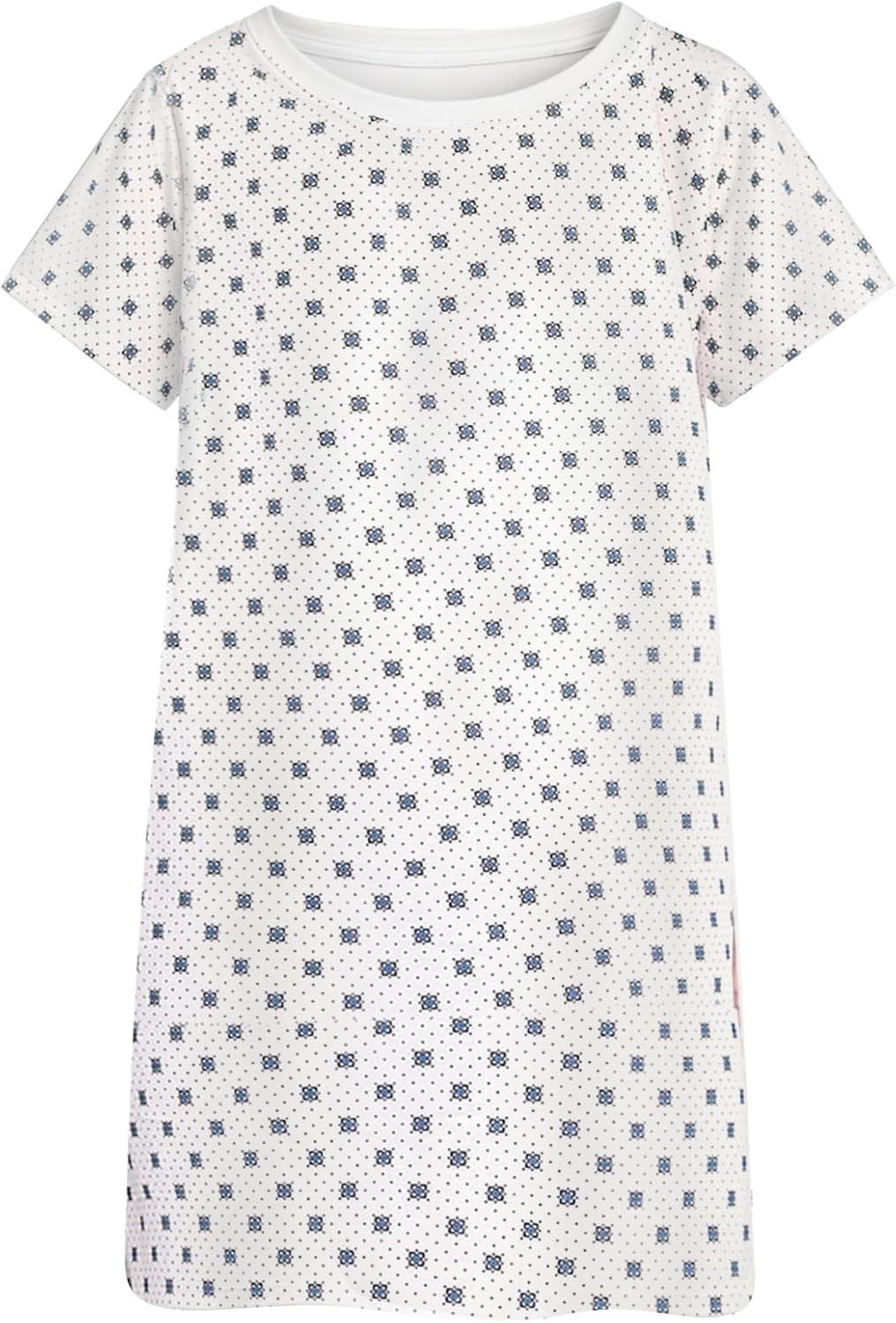 Durable 3/4 Sleeve Unisex Hospital Gown – Machine Washable, Fits Up to 2XL