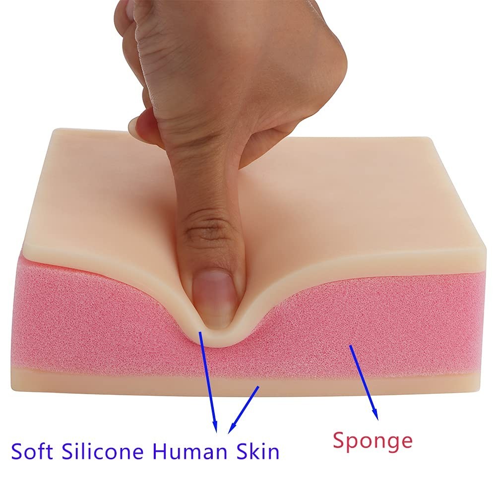 Silicone Skin Injection Training Pad, 12Pcs, Nurse Student Practice