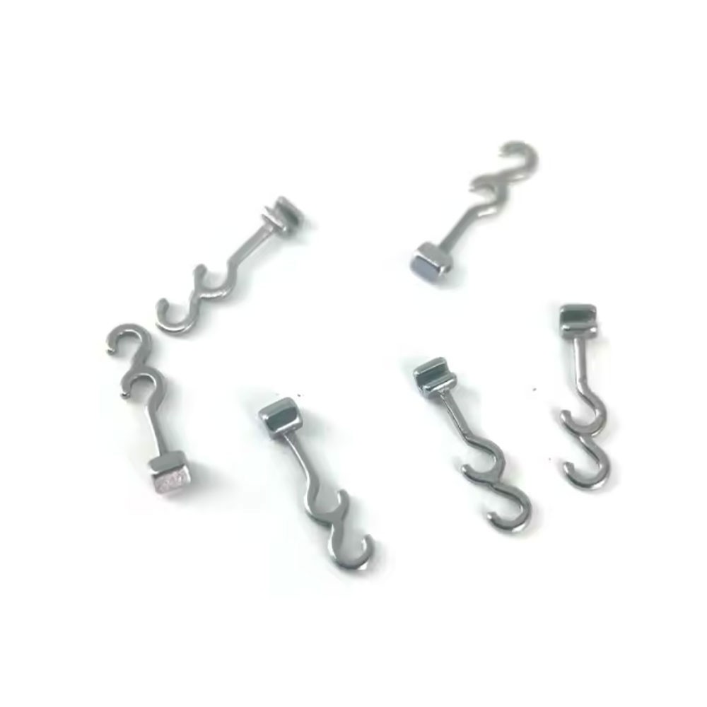 Dental Crimpable Hook 2 Hooks Spiral Multi Function Curved Left Right