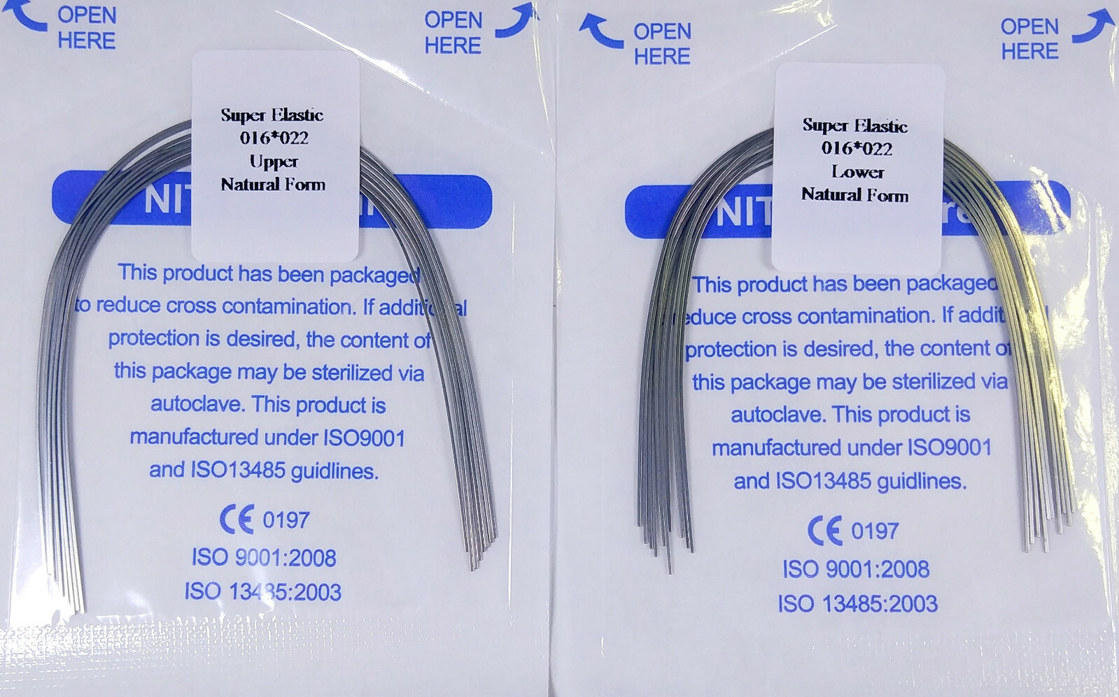 100Pcs Dental Orthodontic Niti Arch Wire Rectangular Round Natural Bracket Brace