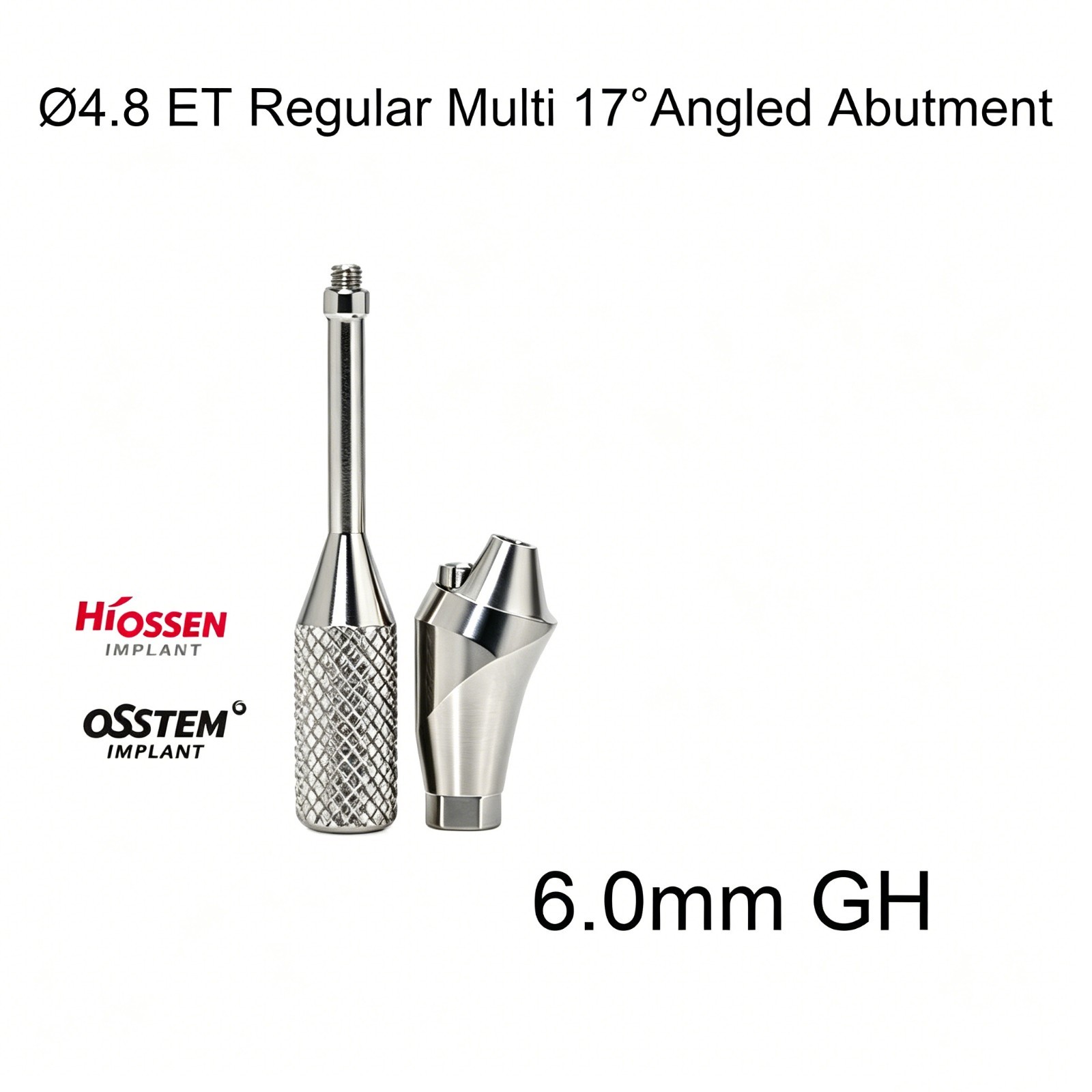 Dental Ti Multi unit Angled abutment MU 17° Hex fits Hiossen Osstem Mini/Regular