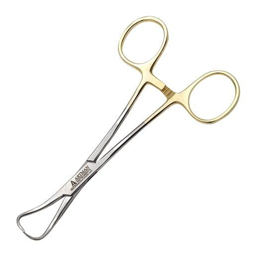 Artman Instruments 5″ Towel Clamp Backhaus Forceps, Gold Plated, 1/Pk