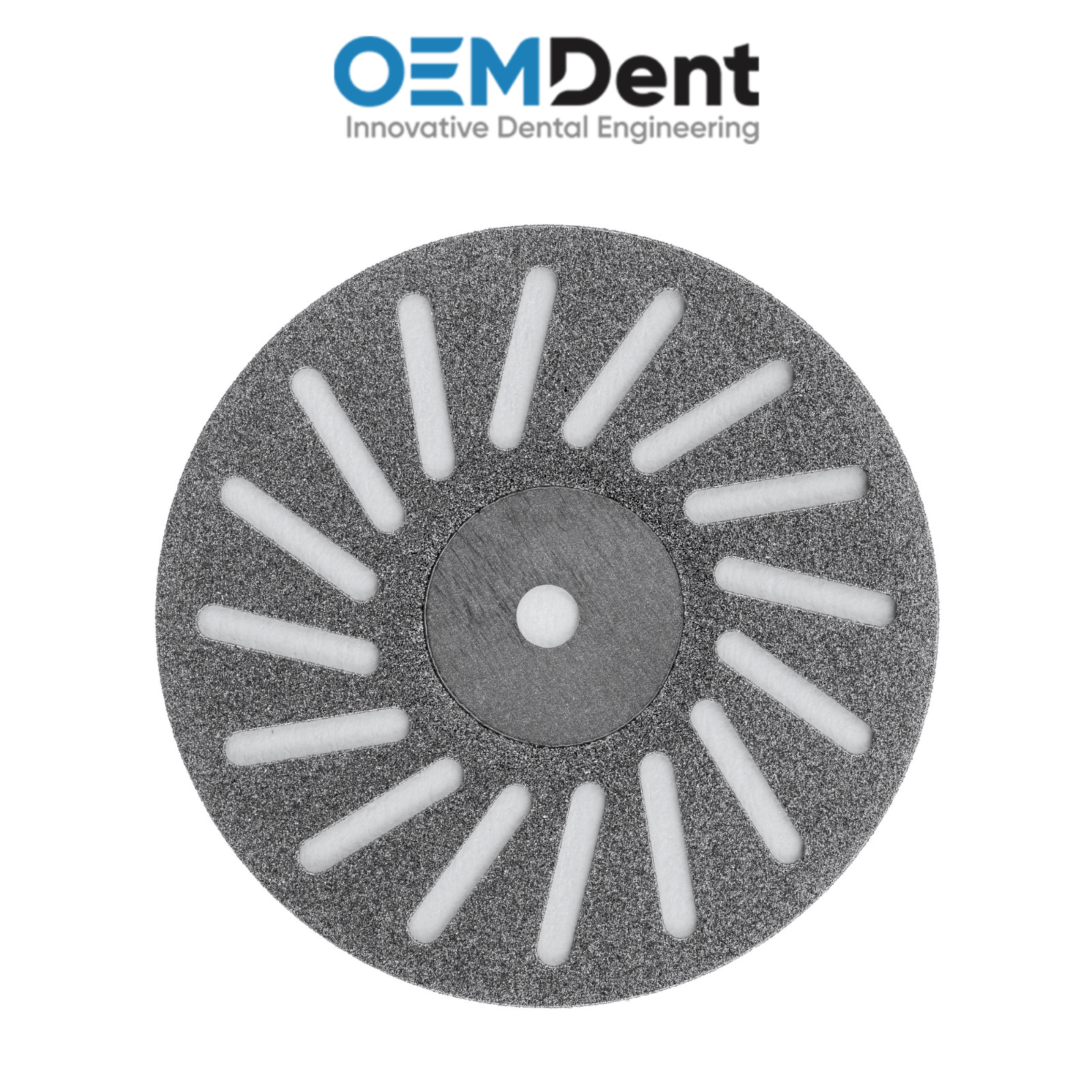 MDT Fine Grit Diamond Coated Double Sided Disc Ø22mm T0.3mm Riveted Mandrel