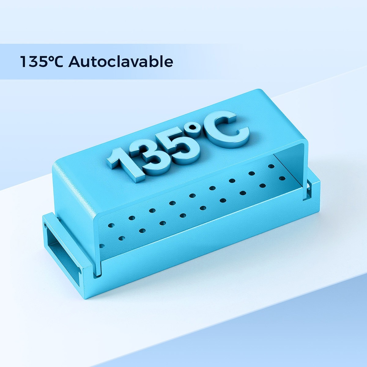 30 Holes Dental Bur Block Holder Disinfection Sterilization Box for RA FG Burs