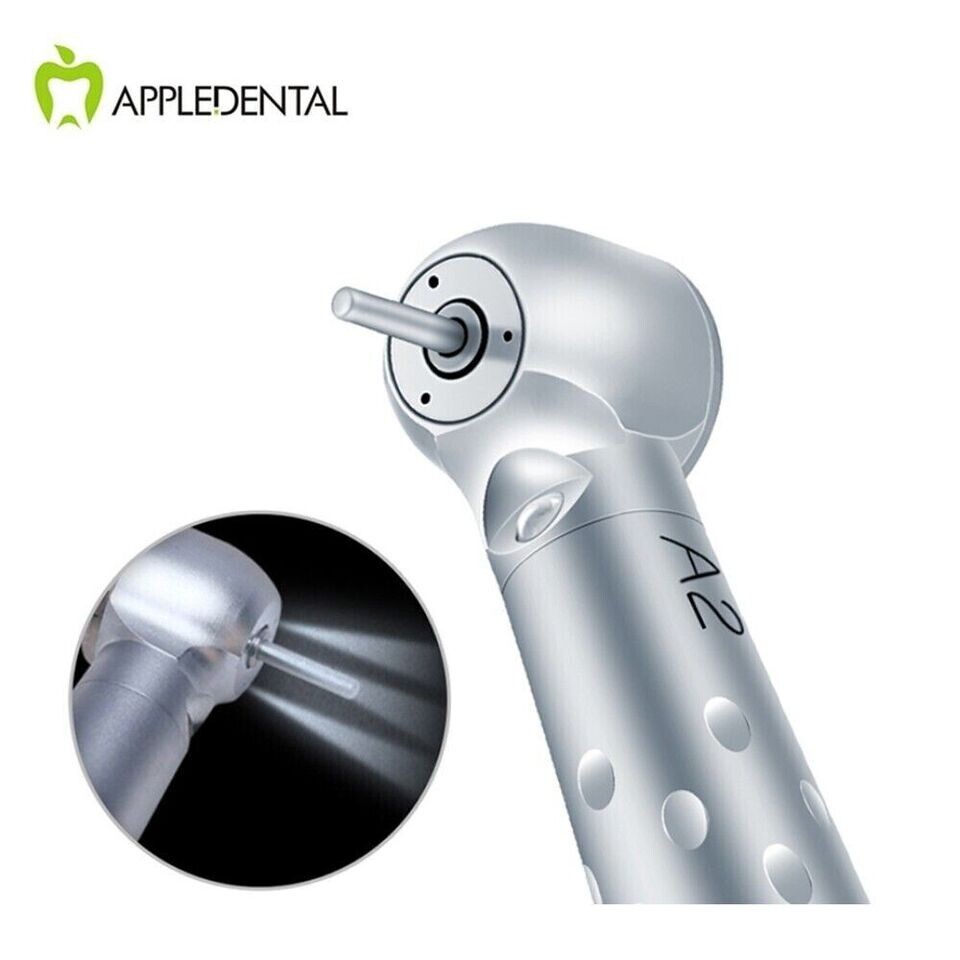 Apple Dental A2 LED High Speed Turbine 2 Hole Handpiece Push Button Triple Water