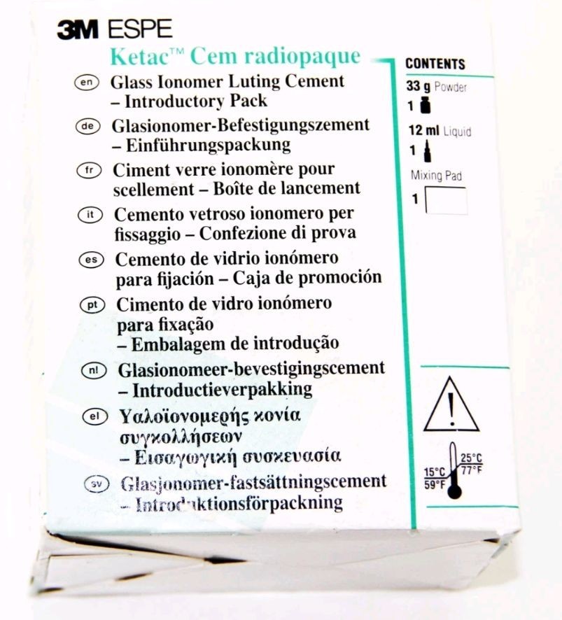 3M ESPE 37200 Ketac Cem Radiopaque Glass Ionomer Luting Cement Introductory Pack
