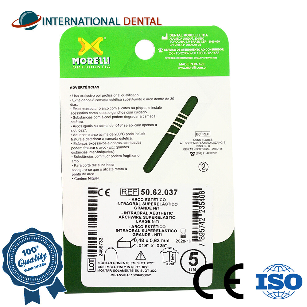 Orthodontic Dental Aesthetic Super Elastic Intraoral Archwire NiTi Rectangular