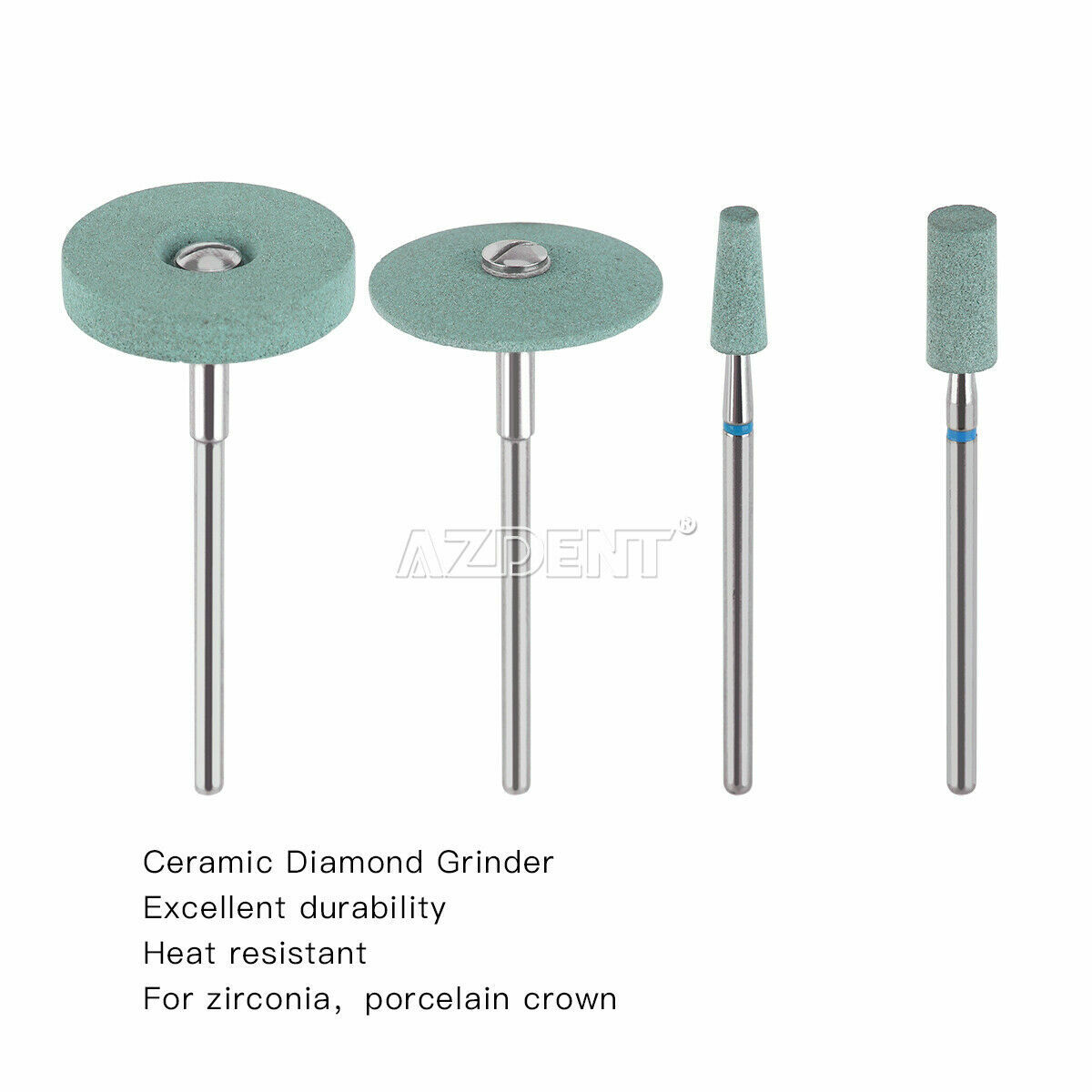 Dental Ceramic Diamond Polish Grinder Zirconia Porcelain Polisher Rubber Burs HP