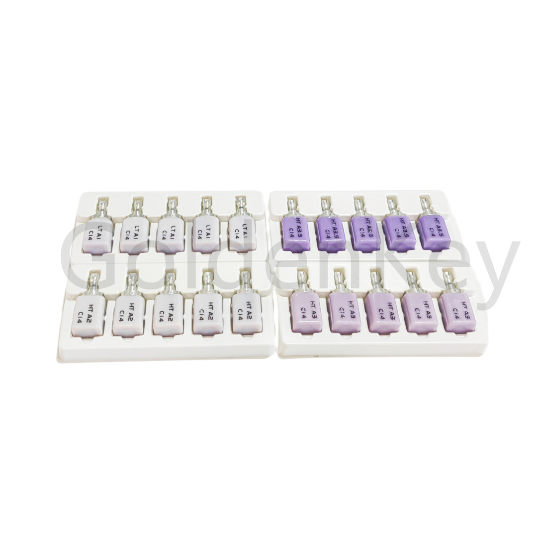 C14 High Transparency Dental Glass Ceramic Lithium Dislicate Blocks Cerec CADCAM