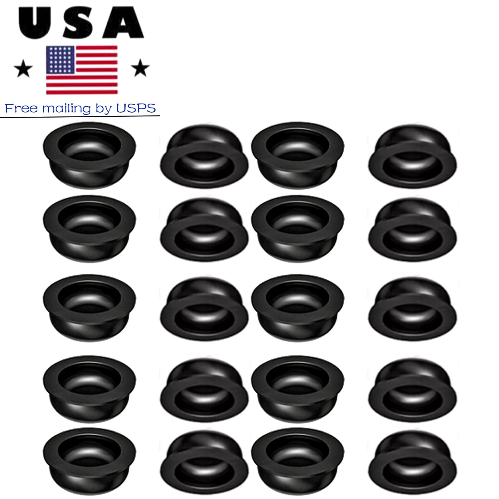 US Dental Locator Processing Retention Cap Replacement Insert Male Cap Black Set
