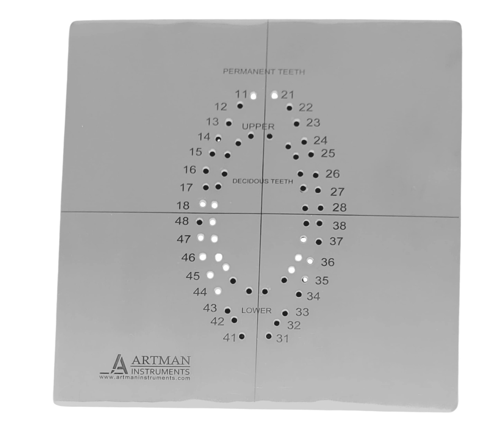 ARTMAN INSTRUMENTS Rubber Dam Template for Hole Punching – Dental Punch…