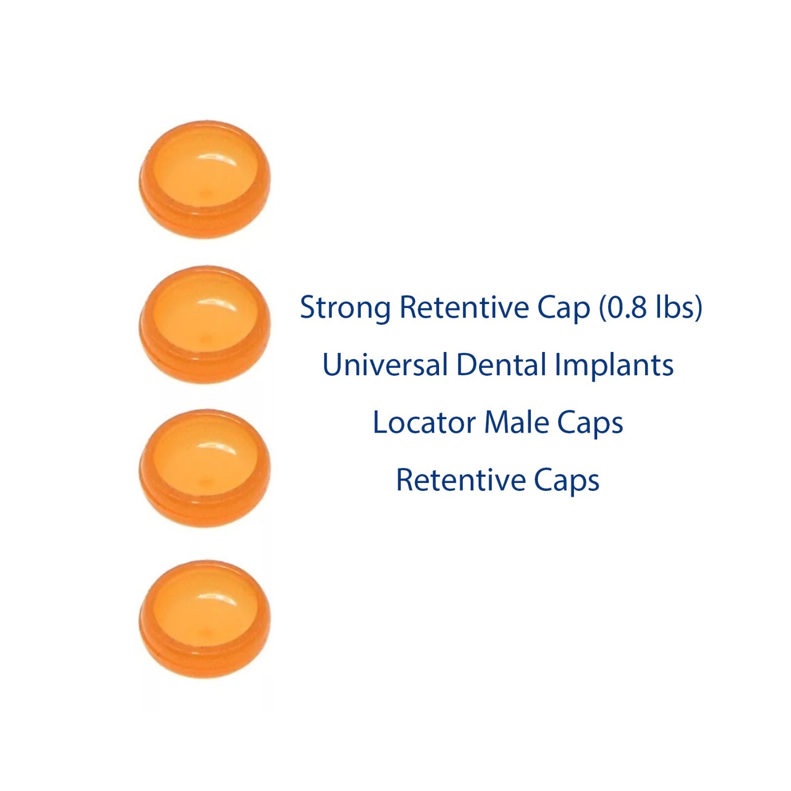 US Implant Nobel Active NP Ø3.5mm Locator Abutments PEEK Overdenture Male Cap