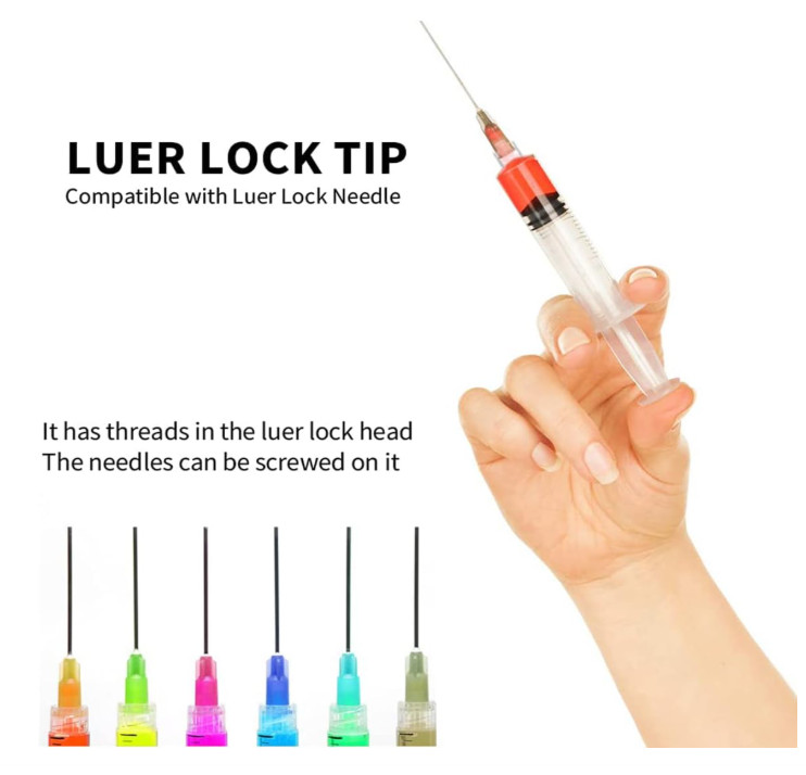 52 Pcs – 3ml 5ml 10ml 20ml Syringes with 14ga, 20ga,21ga, 23ga Blunt Tip Needles