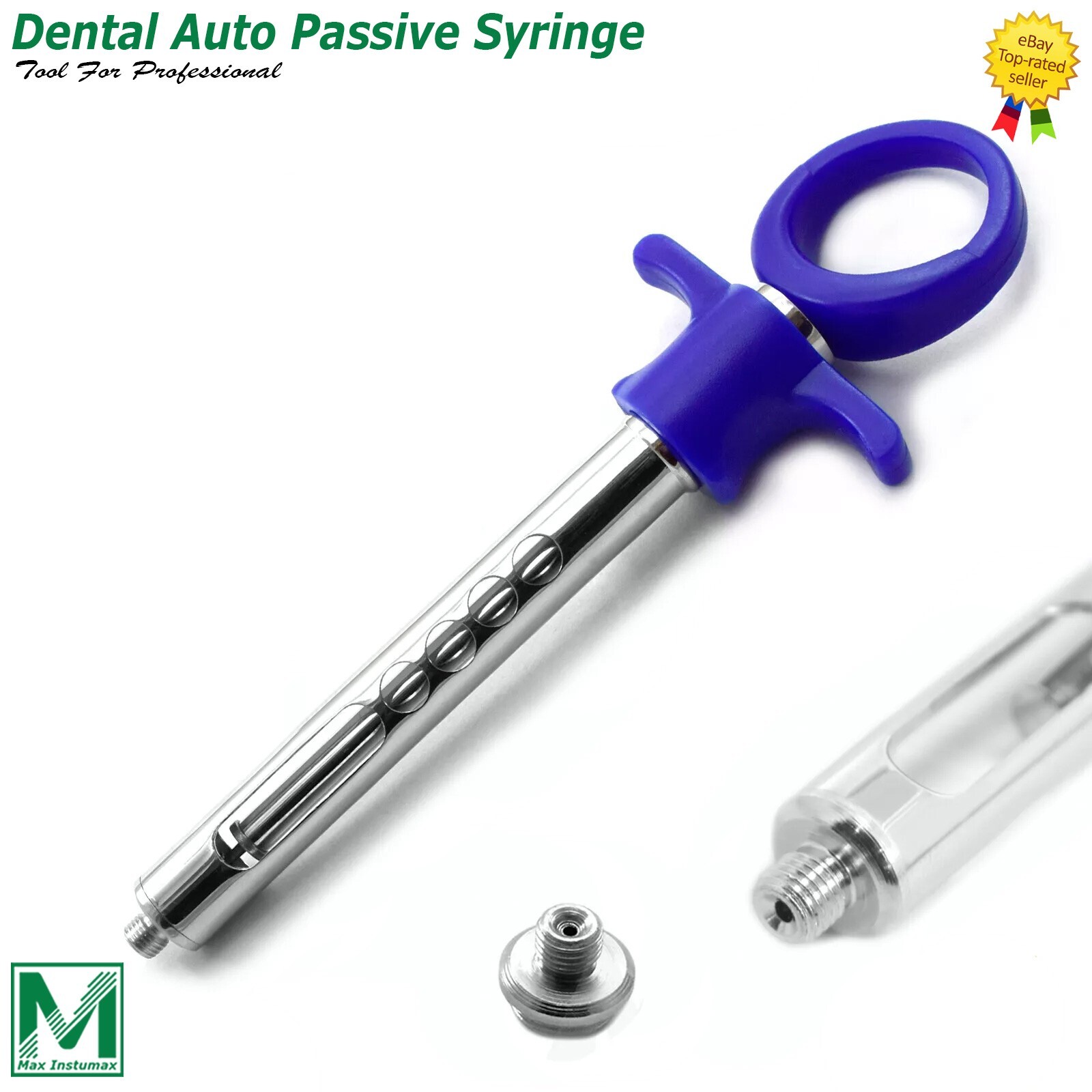 Set of 2 Dental Anesthetic Auto Passive Syringes 1.8ml | JERINGAS DE ANESTESIA