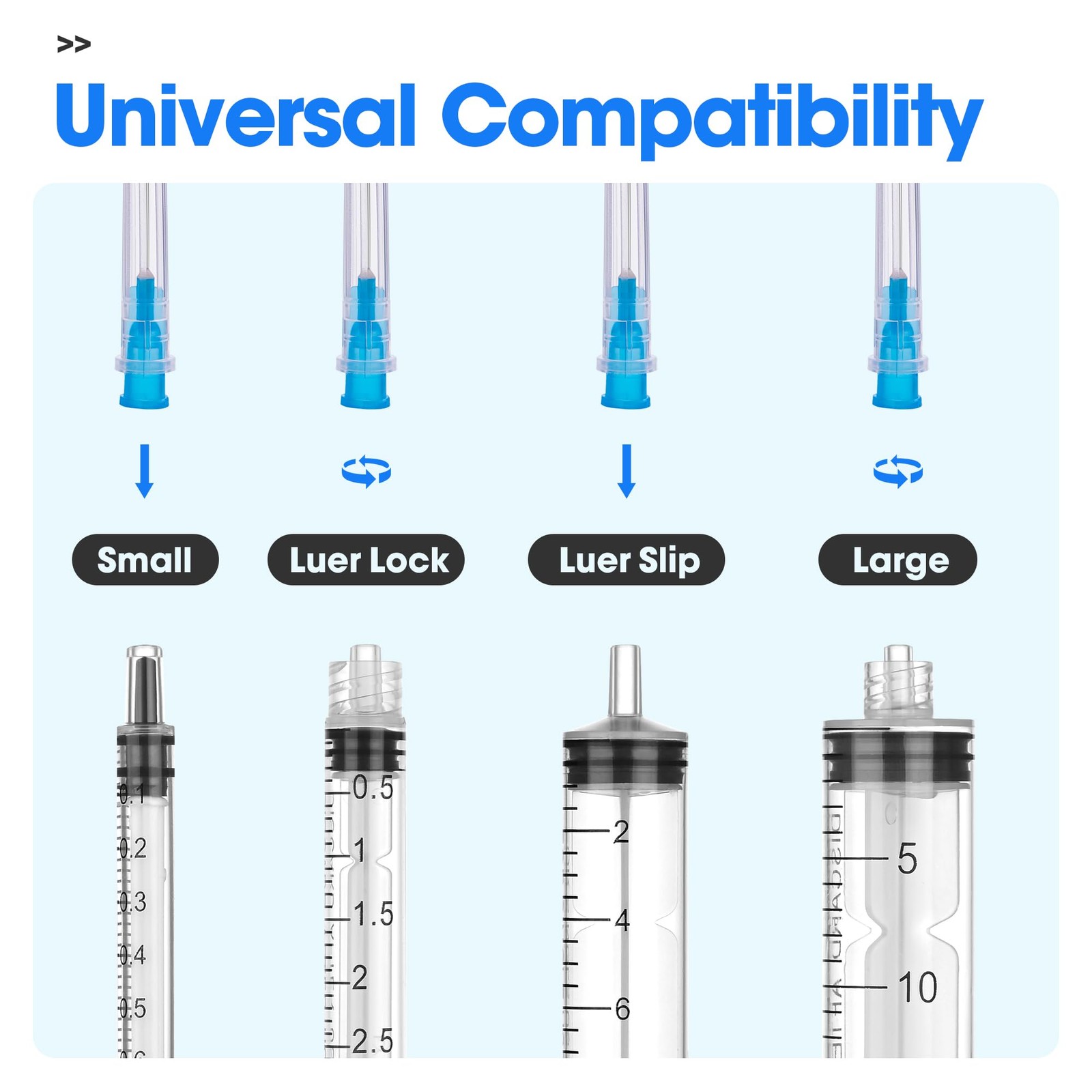 23 Ga 1 Inch Lab Syringe Needle,100Pcs Disposable Dispensing 23G 25mm