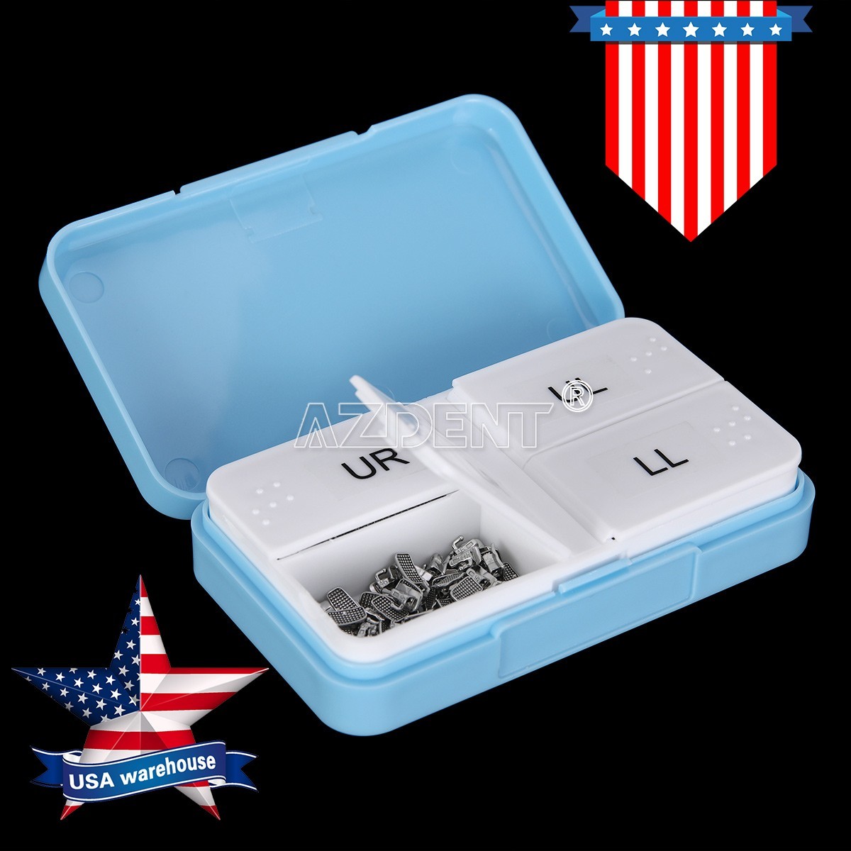 US 50Sets Dental AZDENT Orthodontic 1st Molar Buccal Tubes MIM Roth.022 Bondable