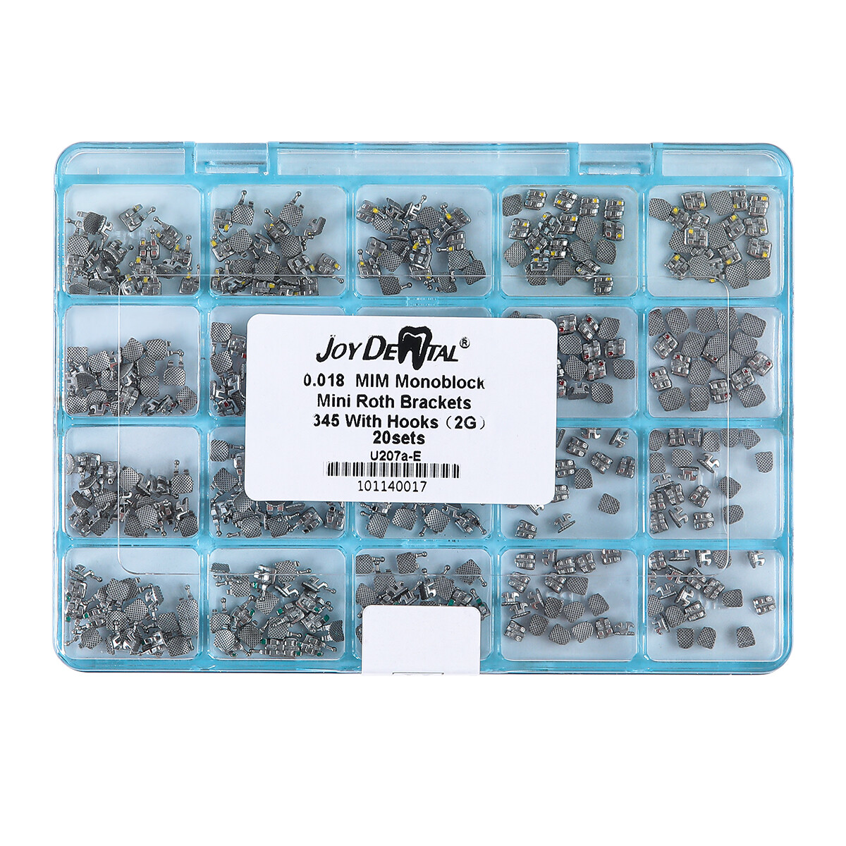AZDENT Dental Ortho Monoblock Brackets Brace MBT/Roth Hooks Mini 345 20set/50set
